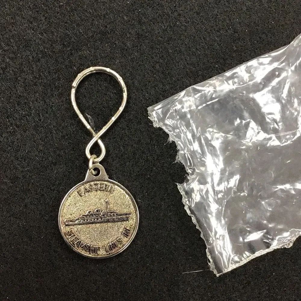 Keychain, new old stock, vintage Easter steamer fob